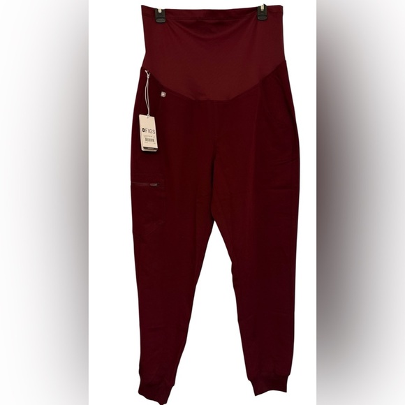Women's Burgundy Jogger Pants - Picture 6 of 11